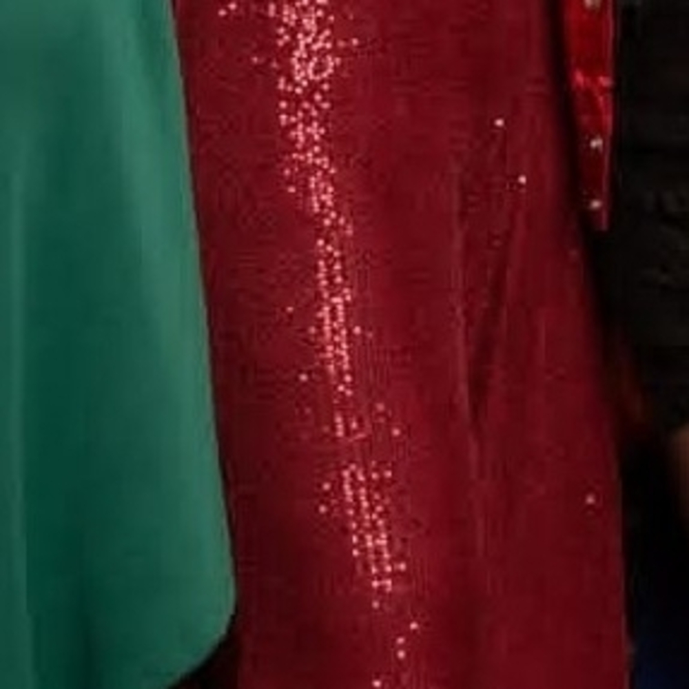 Lulu's Glittering Maroon Wide-Leg Pants And Top- This set is NOT Silver-see pics - Picture 2 of 3